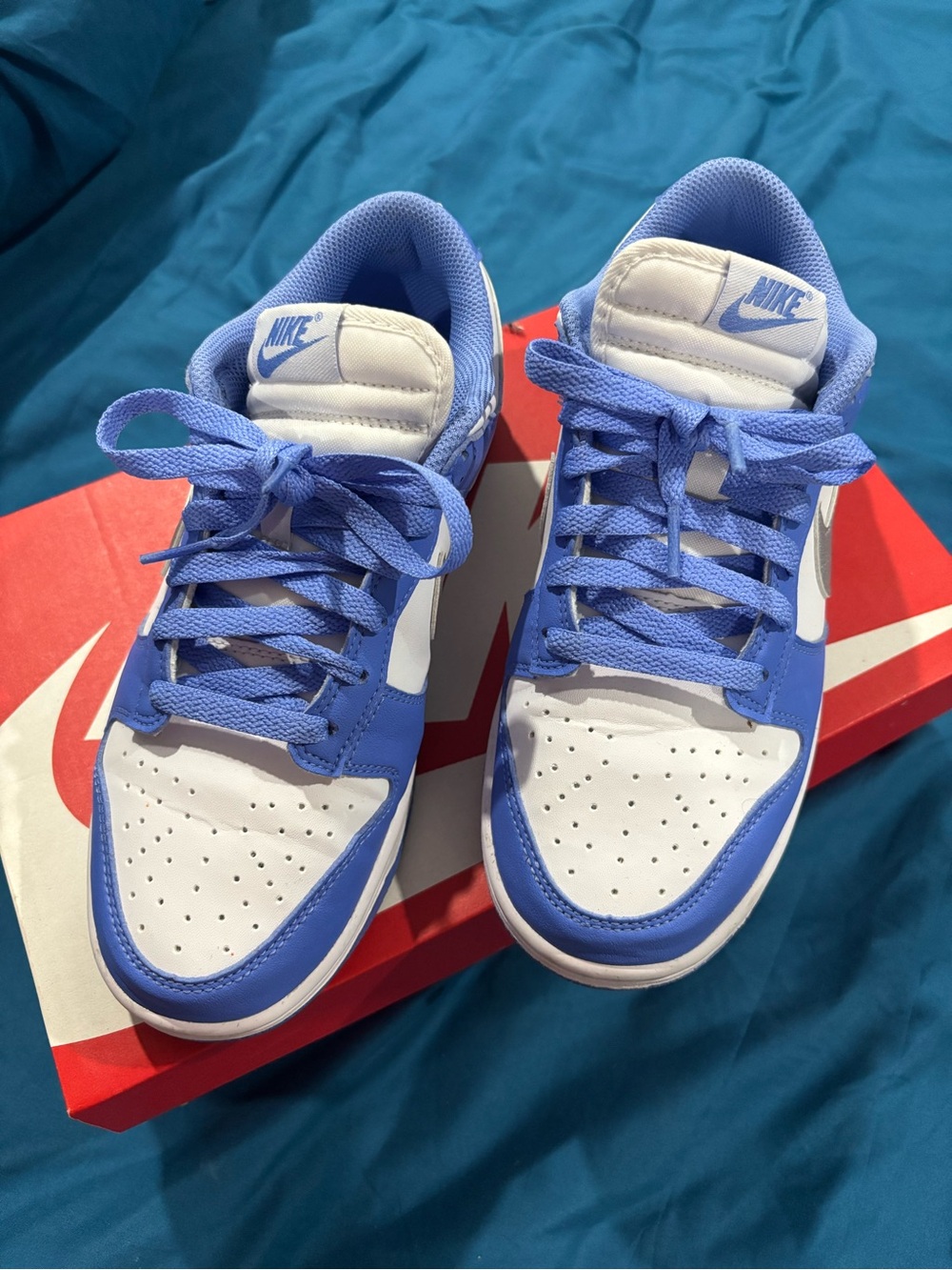 Nike Kids Blue and White Low-Top Sneakers